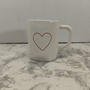 Rae Dunn Coffee Mug White /Red Heart Design